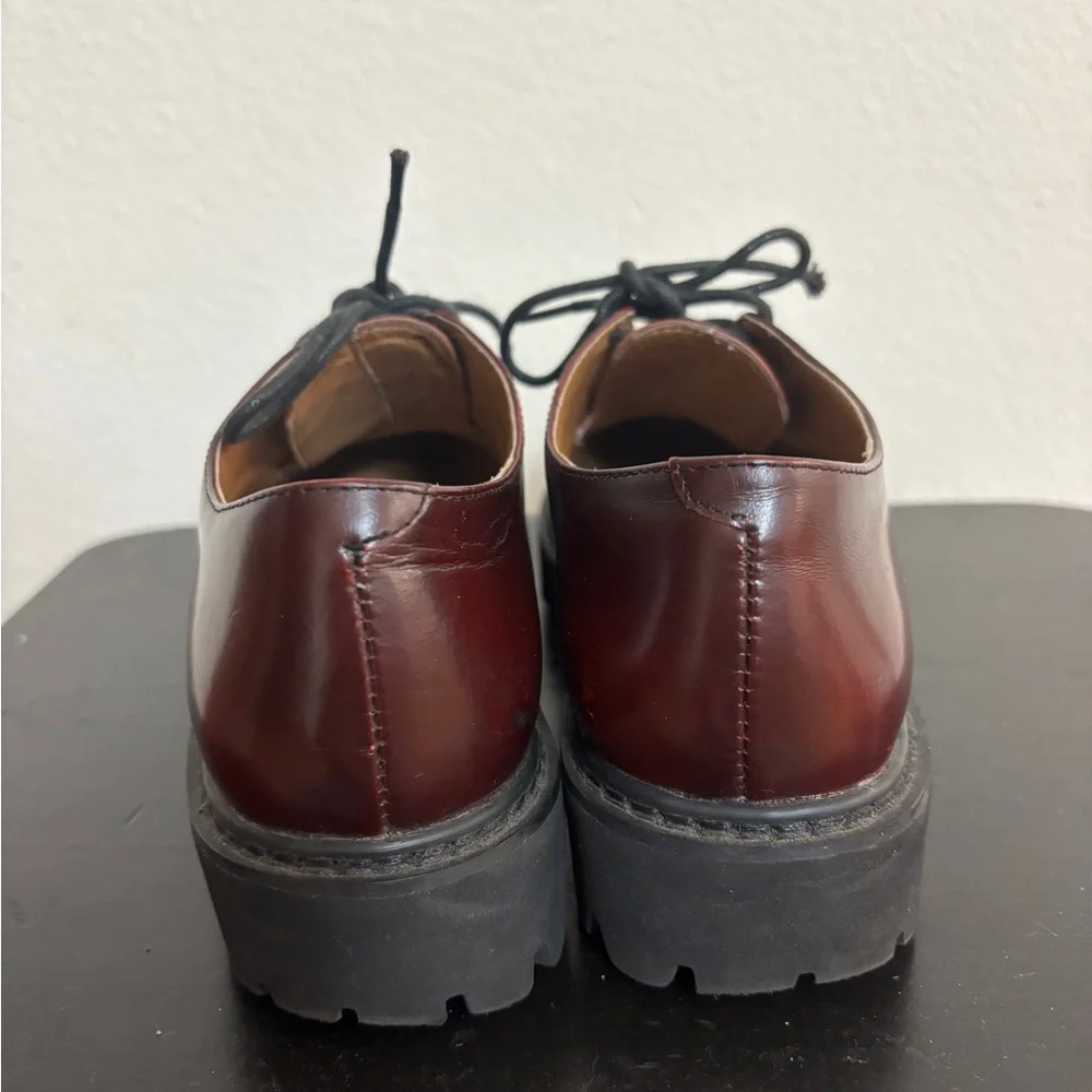 Jeffrey Campbell Dark Red Lace-Up Flats - Picture 7 of 10